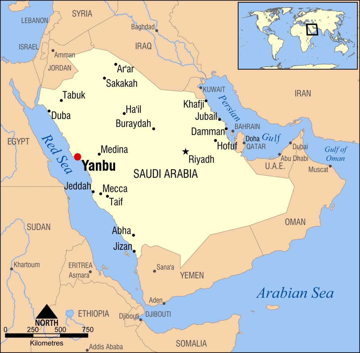 yanbu KSA газрын зураг