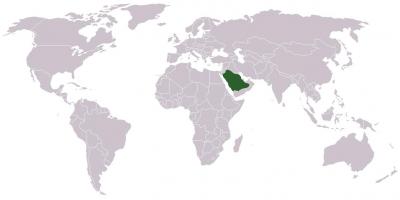 Саудын Араб нь дэлхийн газрын зураг