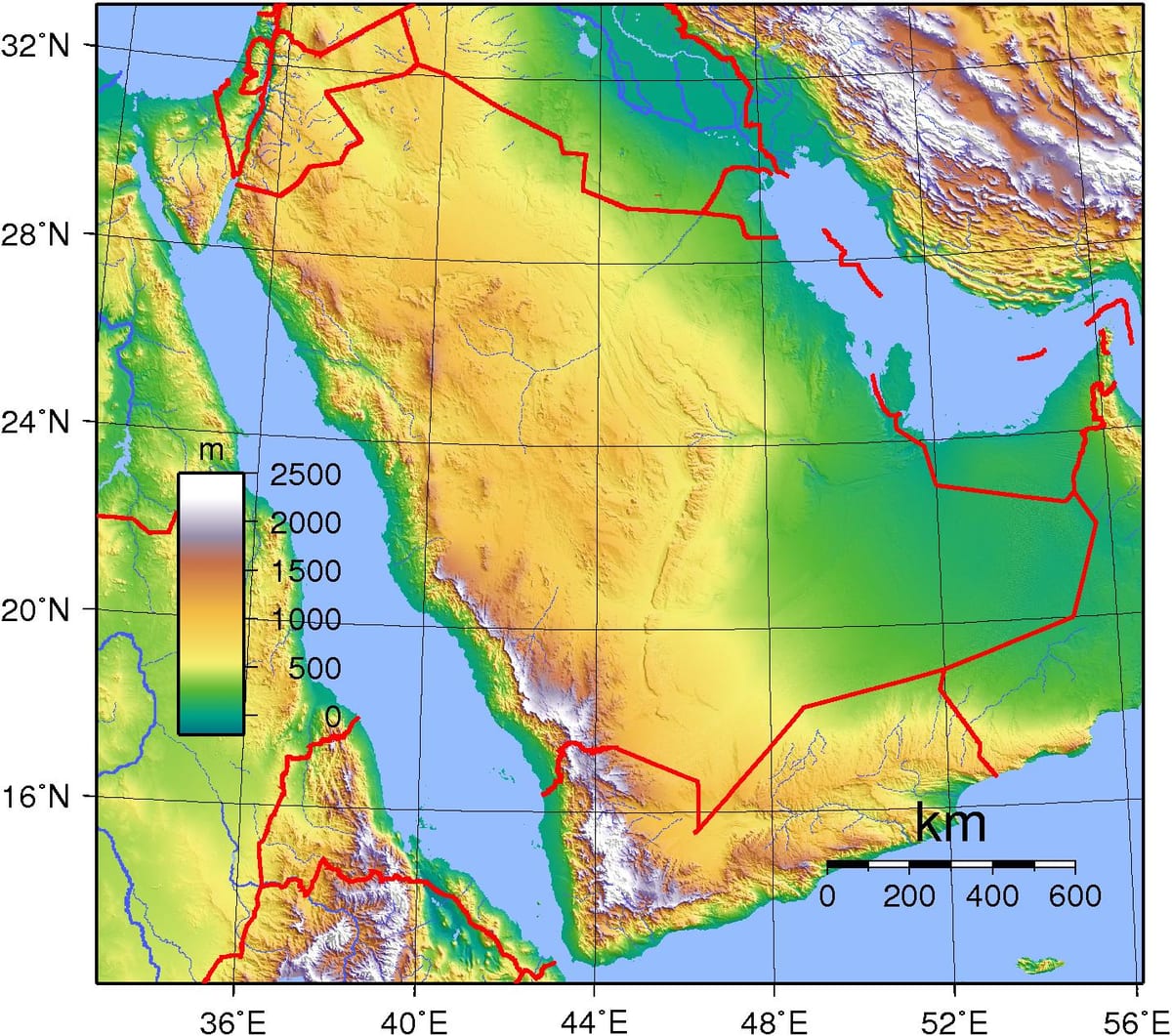 Зураг Саудын Араб elevation