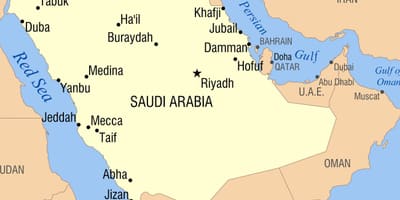 Арар KSA газрын зураг